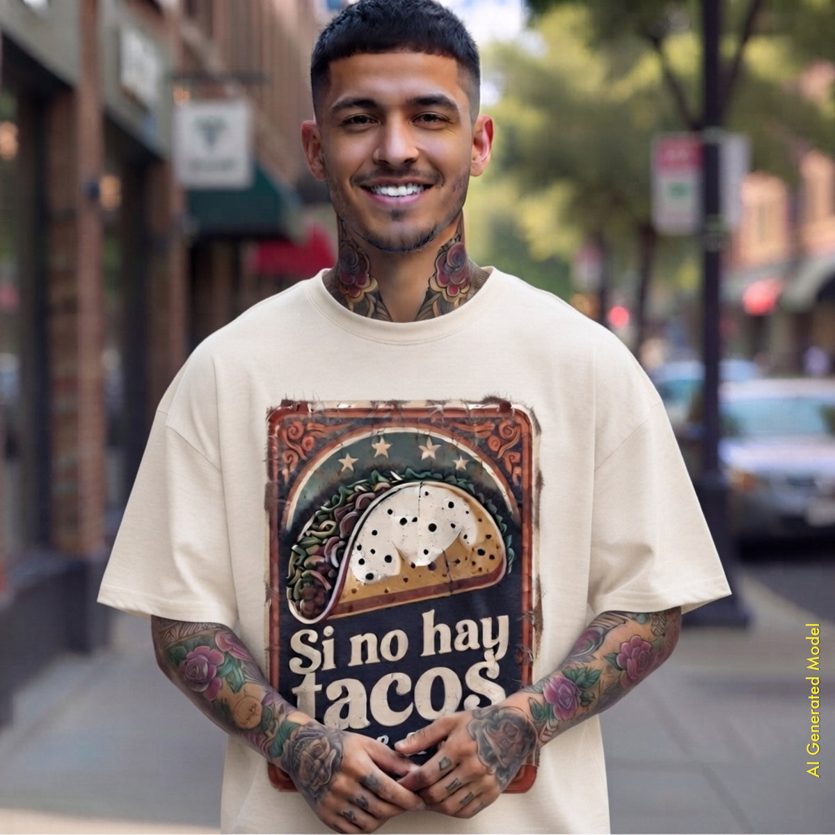 Si no hay tacos, no es amor - Traditional Style Relaxed Fit tee