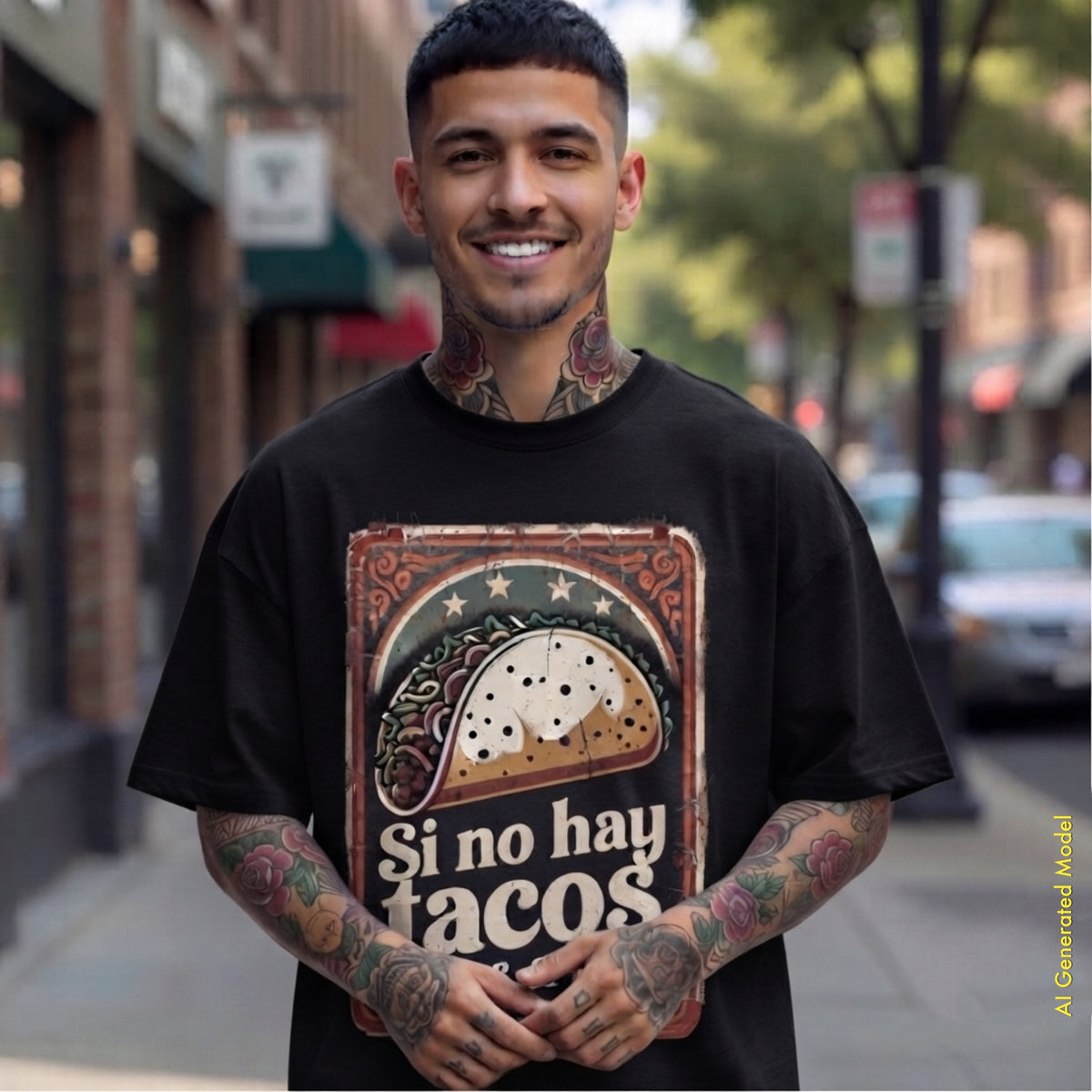 Si no hay tacos, no es amor - Traditional Style Relaxed Fit tee