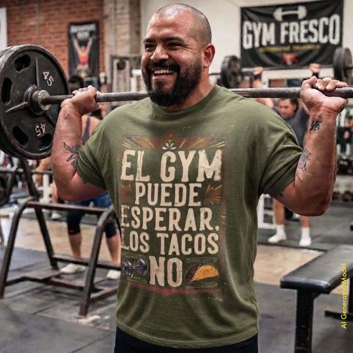 El Gym Puede Esperar, Los Tacos No - Vintage Style Relaxed Fit Tee