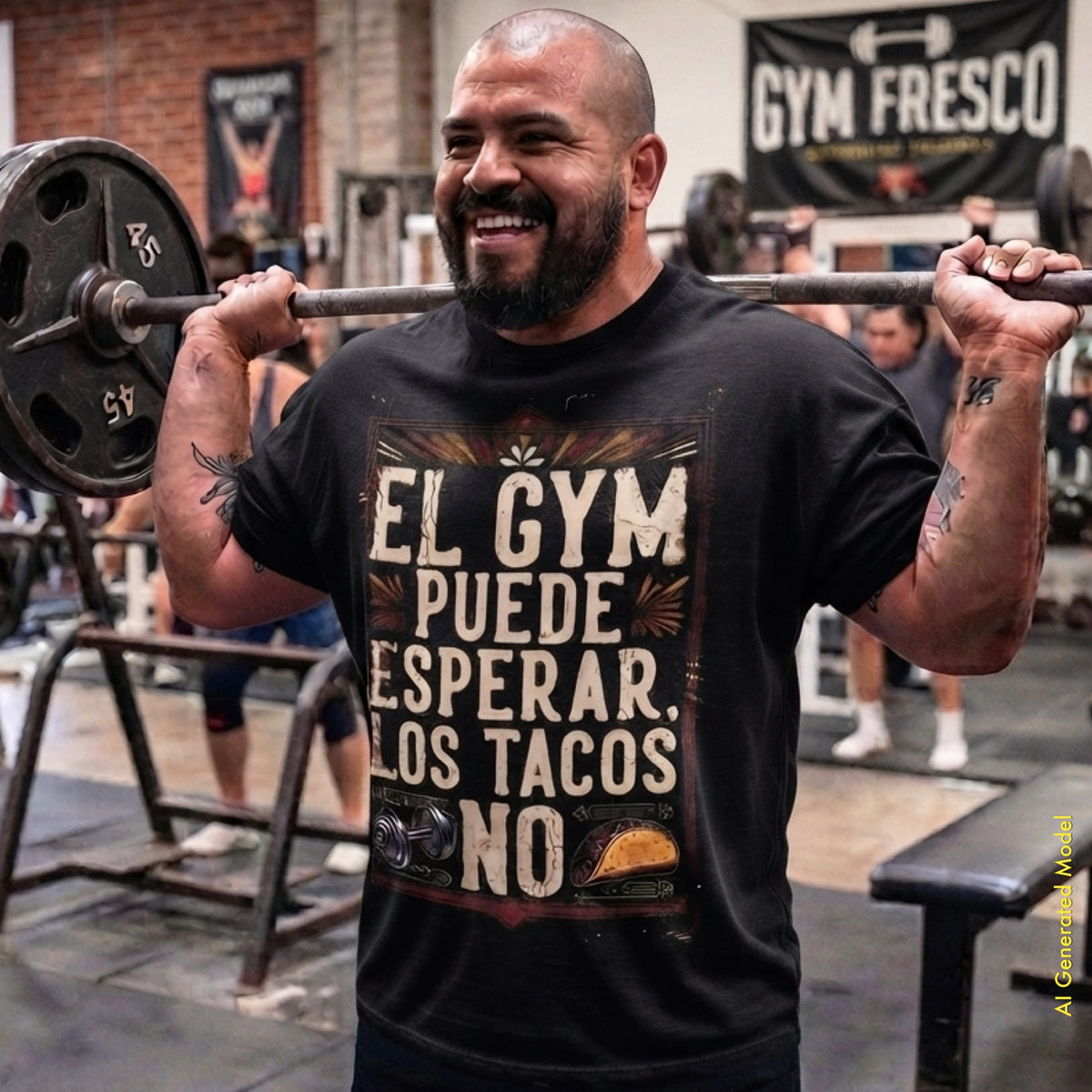 El Gym Puede Esperar, Los Tacos No - Vintage Style Relaxed Fit Tee