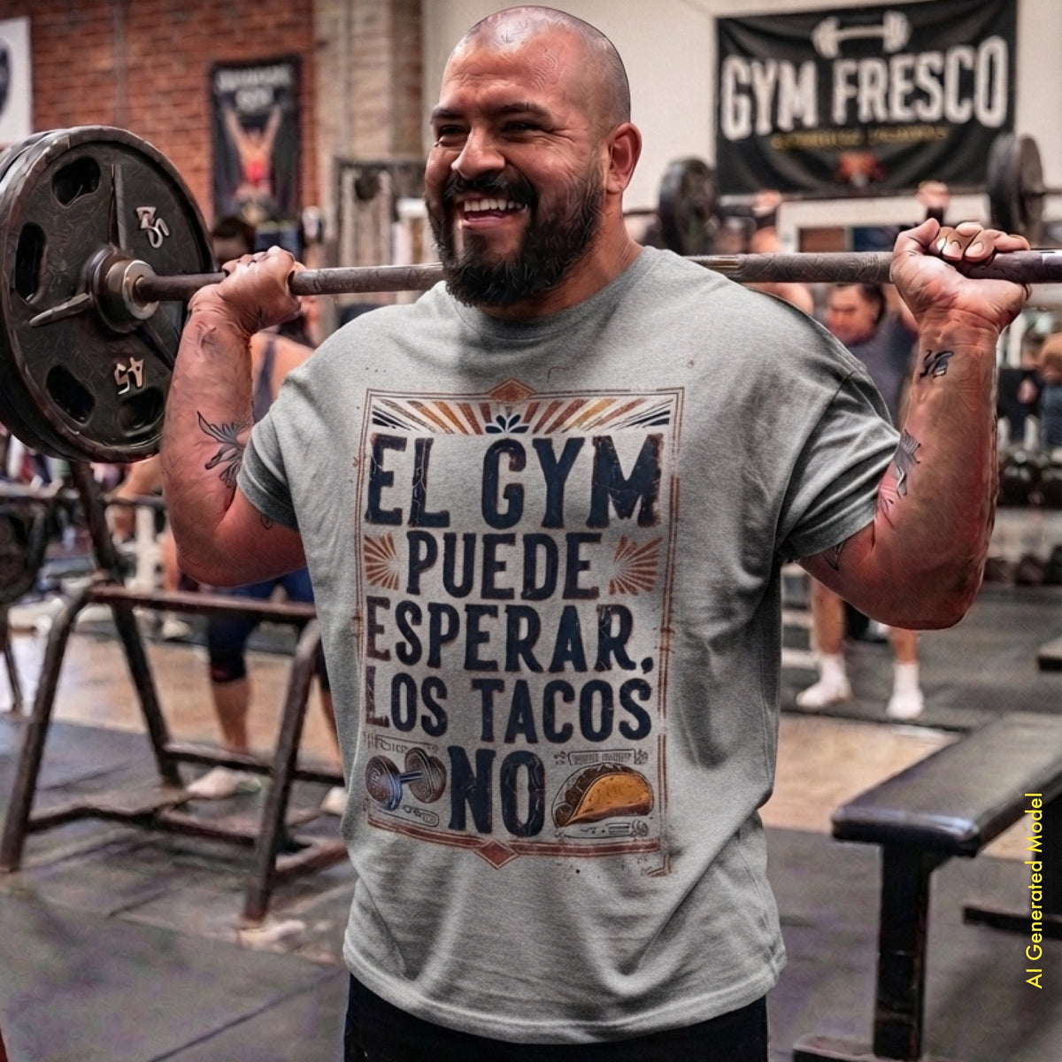 El Gym Puede Esperar, Los Tacos No - Vintage Style Relaxed Fit Tee