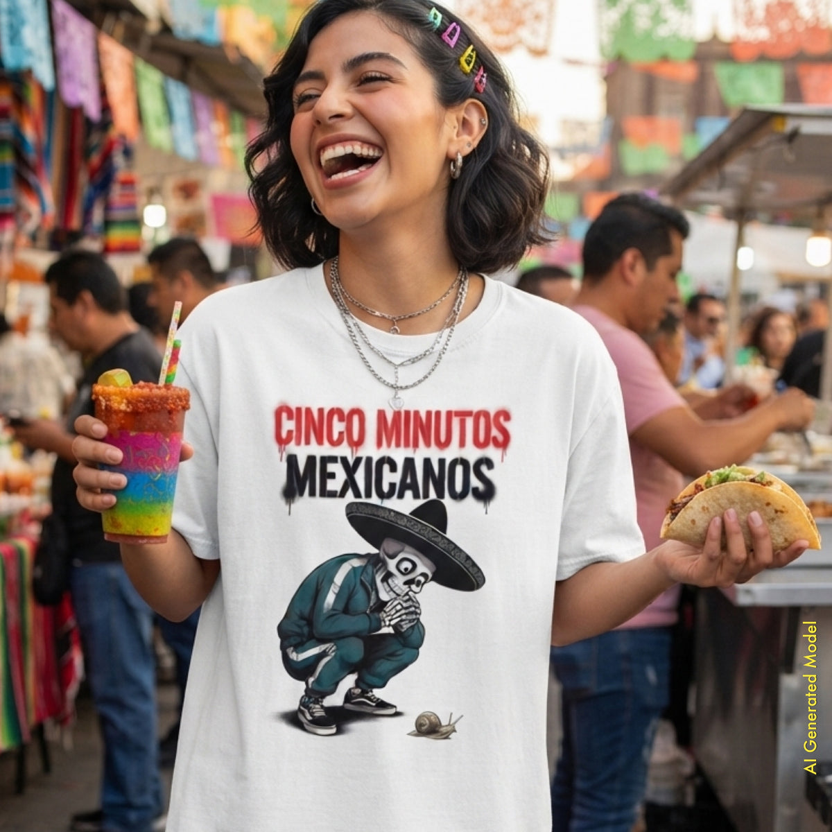 Cinco Minutos Mexicanos - Flaco Hueso Relaxed Fit Tee