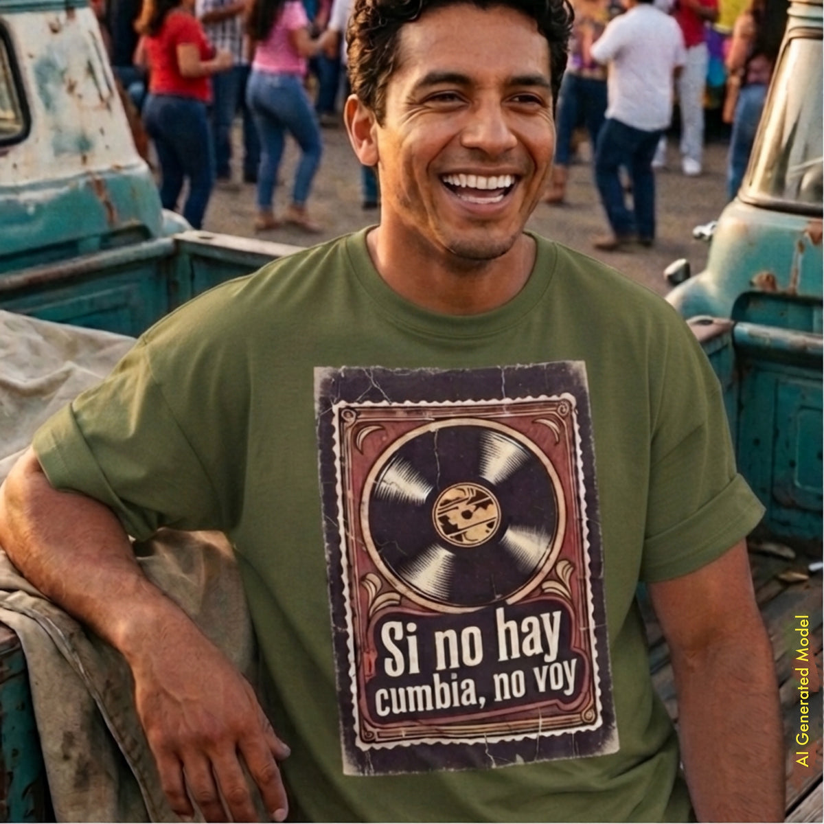Si No Hay Cumbia, No Voy - Vintage Style Relaxed Fit Tee
