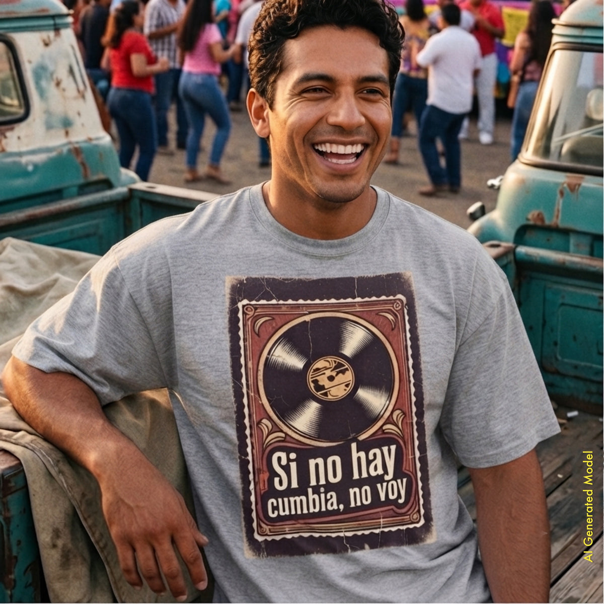 Si No Hay Cumbia, No Voy - Vintage Style Relaxed Fit Tee