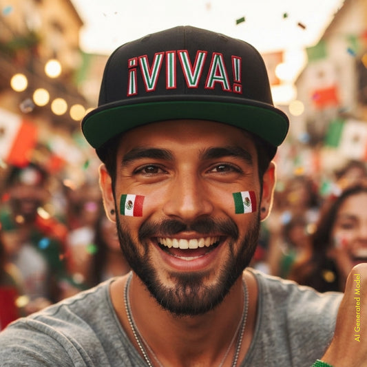¡VIVA! La Calle - Flat Bill Cap Special Edition: Mexican Independence Day-💯❤️🤍💚