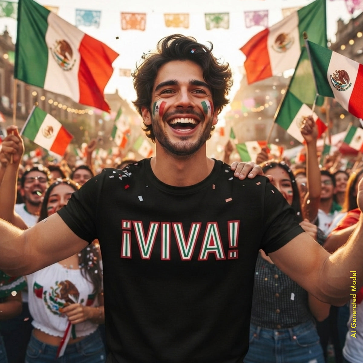 ¡VIVA! Mexican Independence Day - Black Unisex Classic Fit Tee
