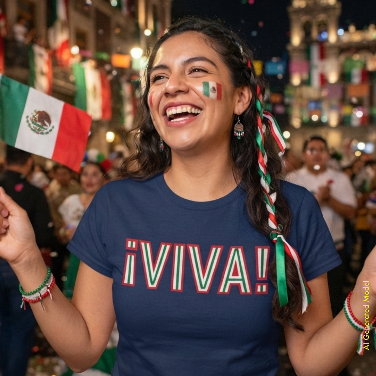 ¡VIVA! Mexican Independence Day - Navy Unisex Classic Fit Tee