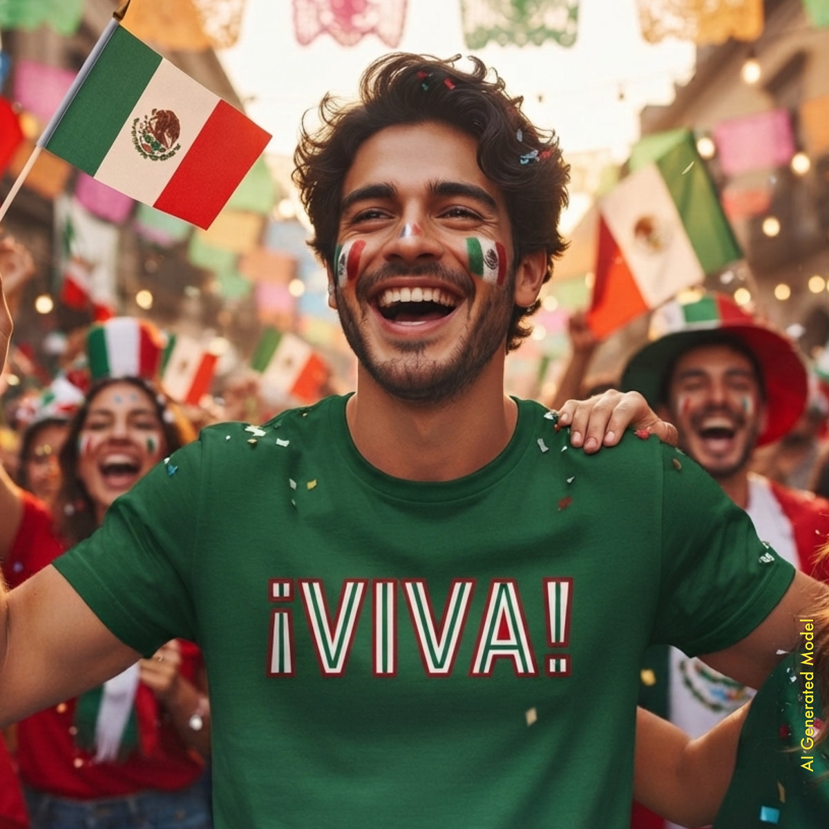 ¡VIVA! Mexican Independence Day - Green Unisex Classic Fit Tee