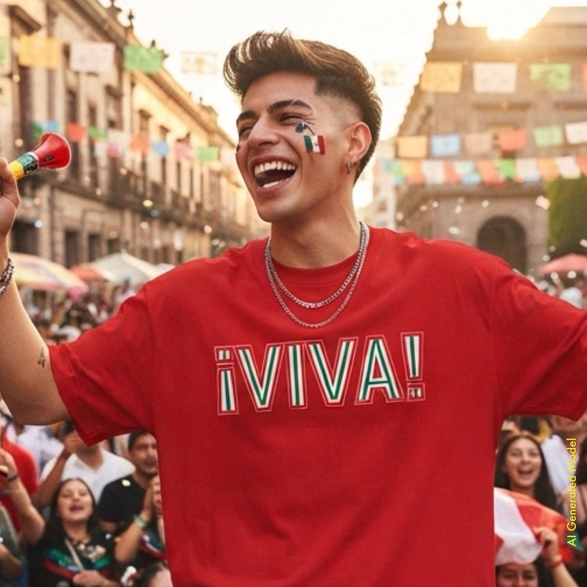 ¡VIVA! Mexican Independence Day - Red Unisex Relaxed Fit T-Shirt