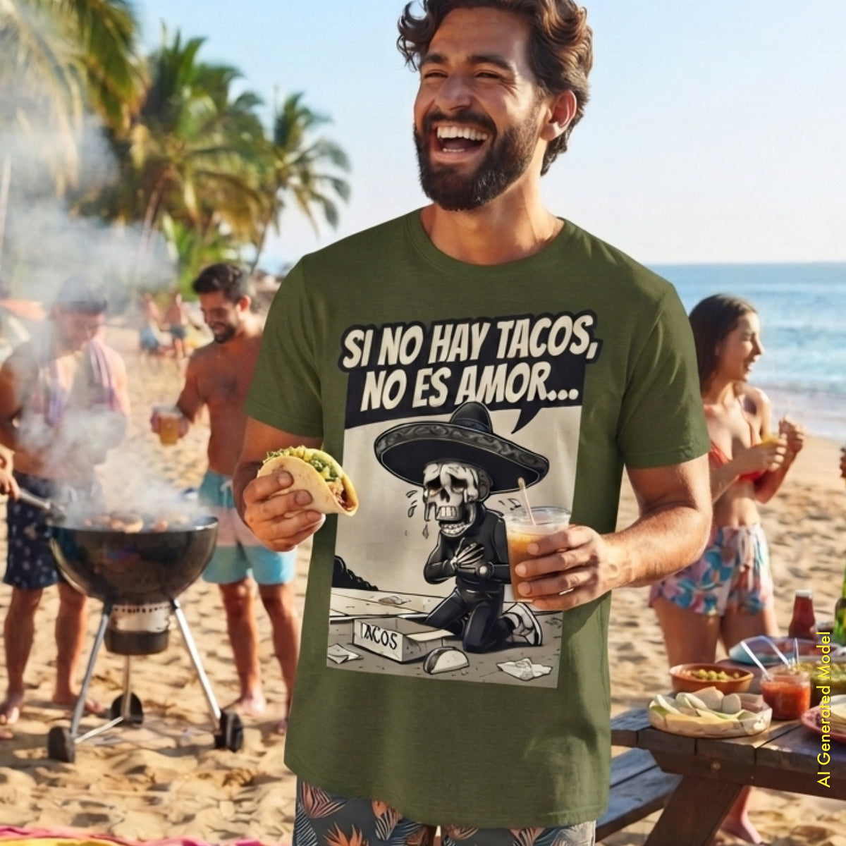 Si No Hay Tacos, No Es Amor - Flaco Toon Classic Fit Tee