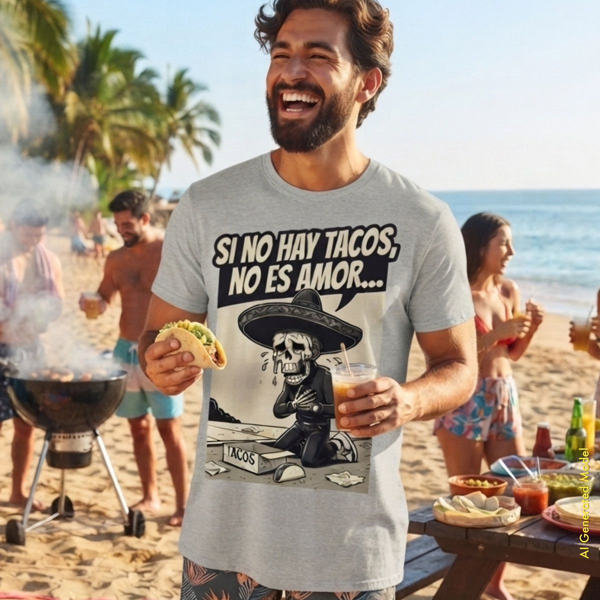 Si No Hay Tacos, No Es Amor - Flaco Toon Classic Fit Tee