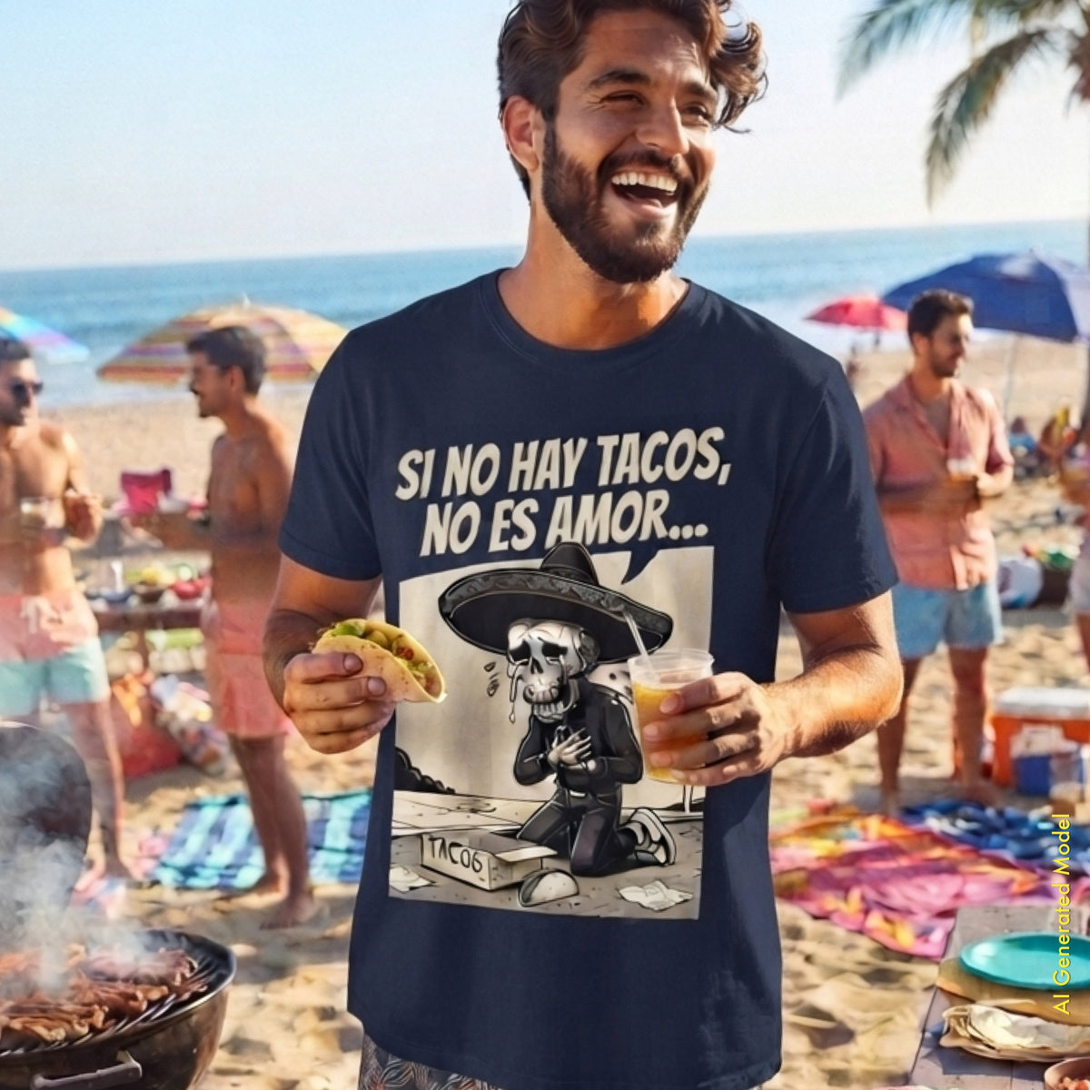 Si No Hay Tacos, No Es Amor - Flaco Toon Classic Fit Tee