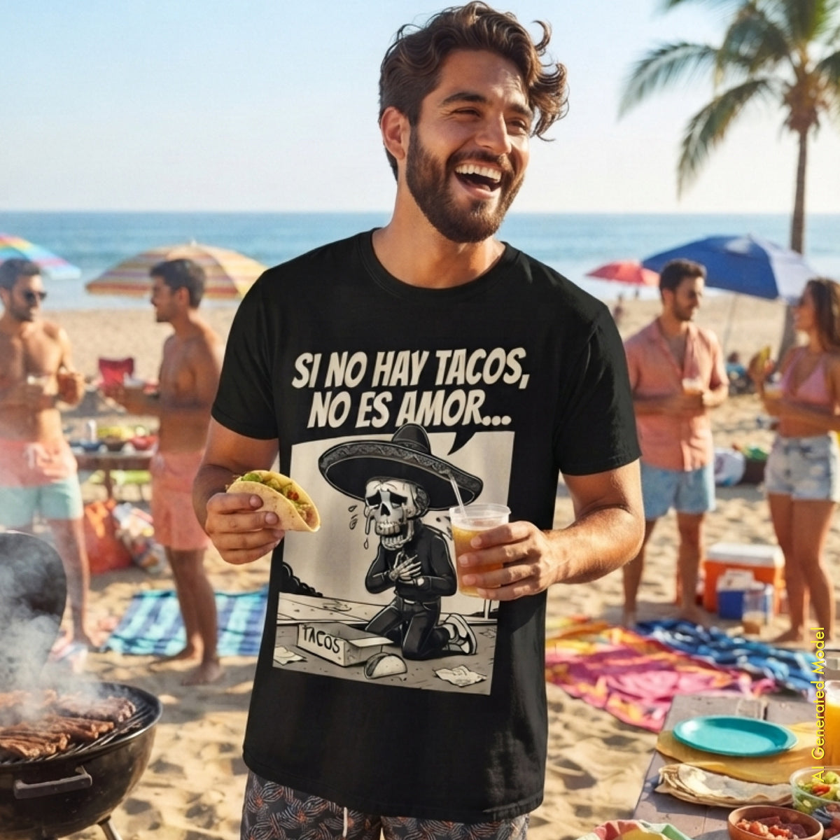 Si No Hay Tacos, No Es Amor - Flaco Toon Classic Fit Tee