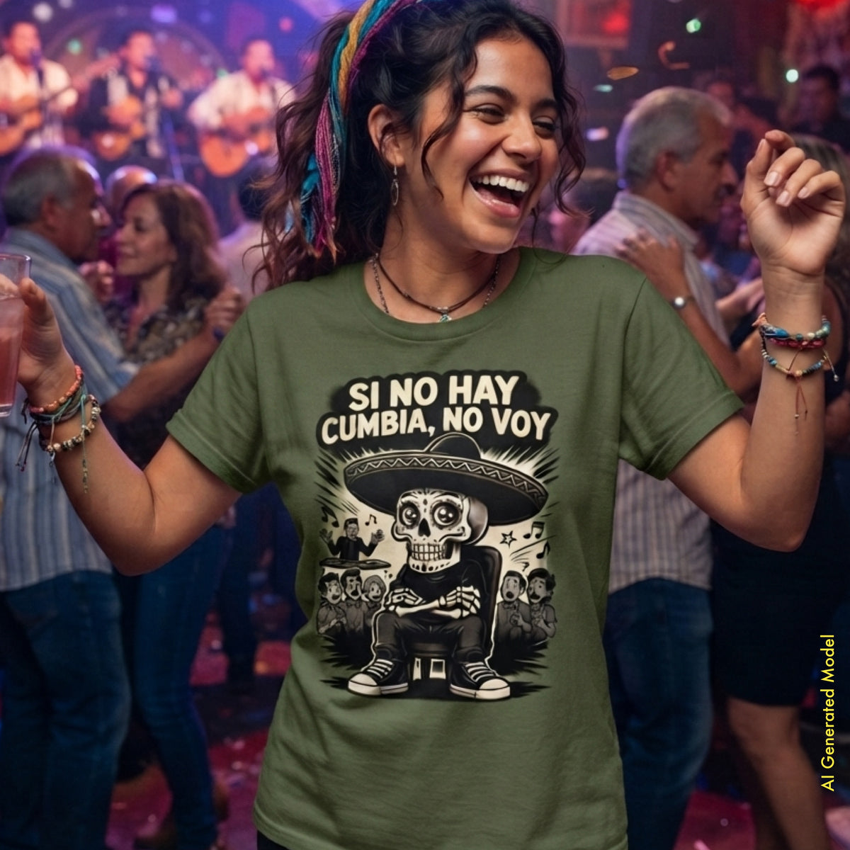 Si No Hay Cumbia, No Voy - Flaco Toon Classic Fit Tee
