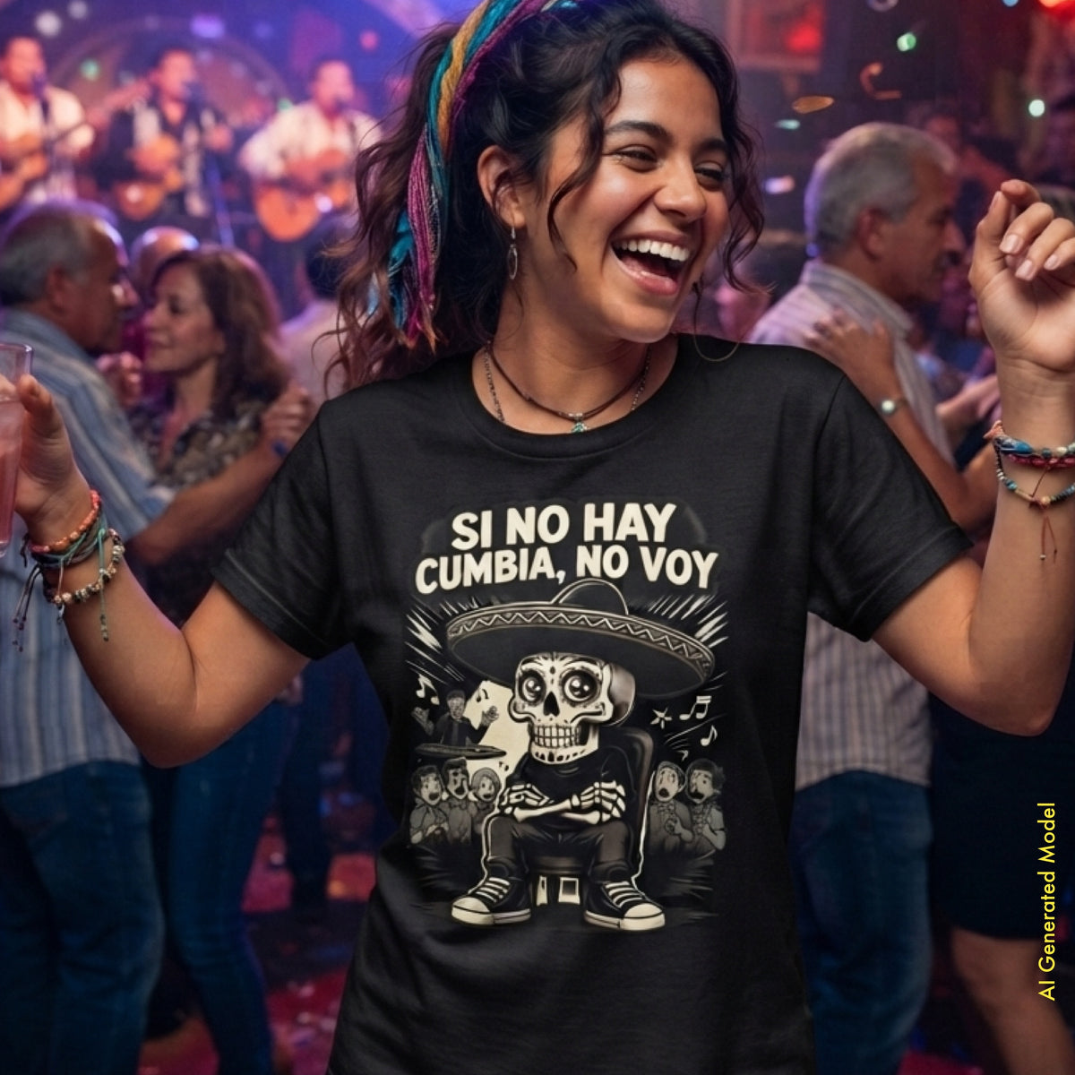Si No Hay Cumbia, No Voy - Flaco Toon Classic Fit Tee