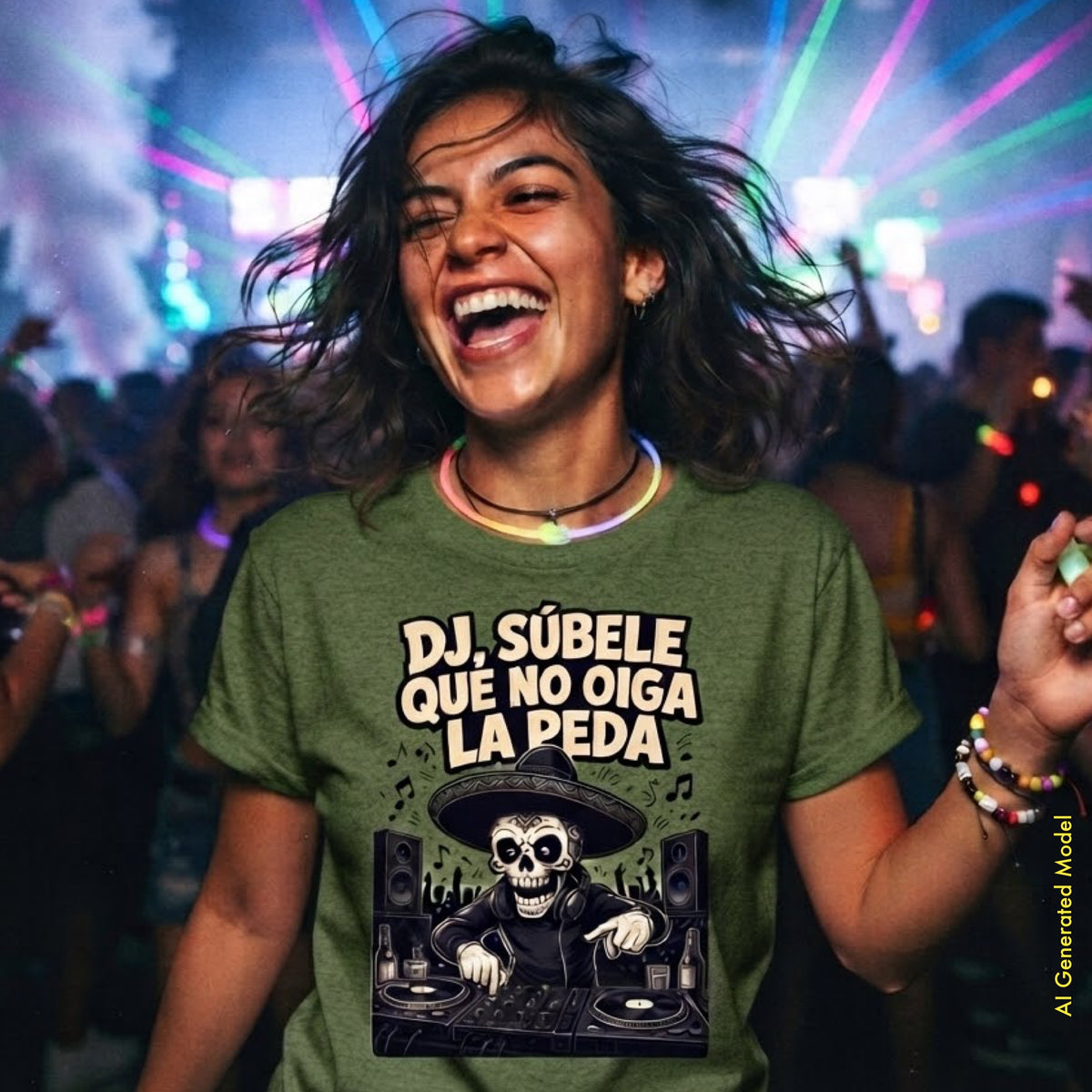 DJ Súbele, Que No Oiga La Peda - Flaco Toon Classic Fit Tee