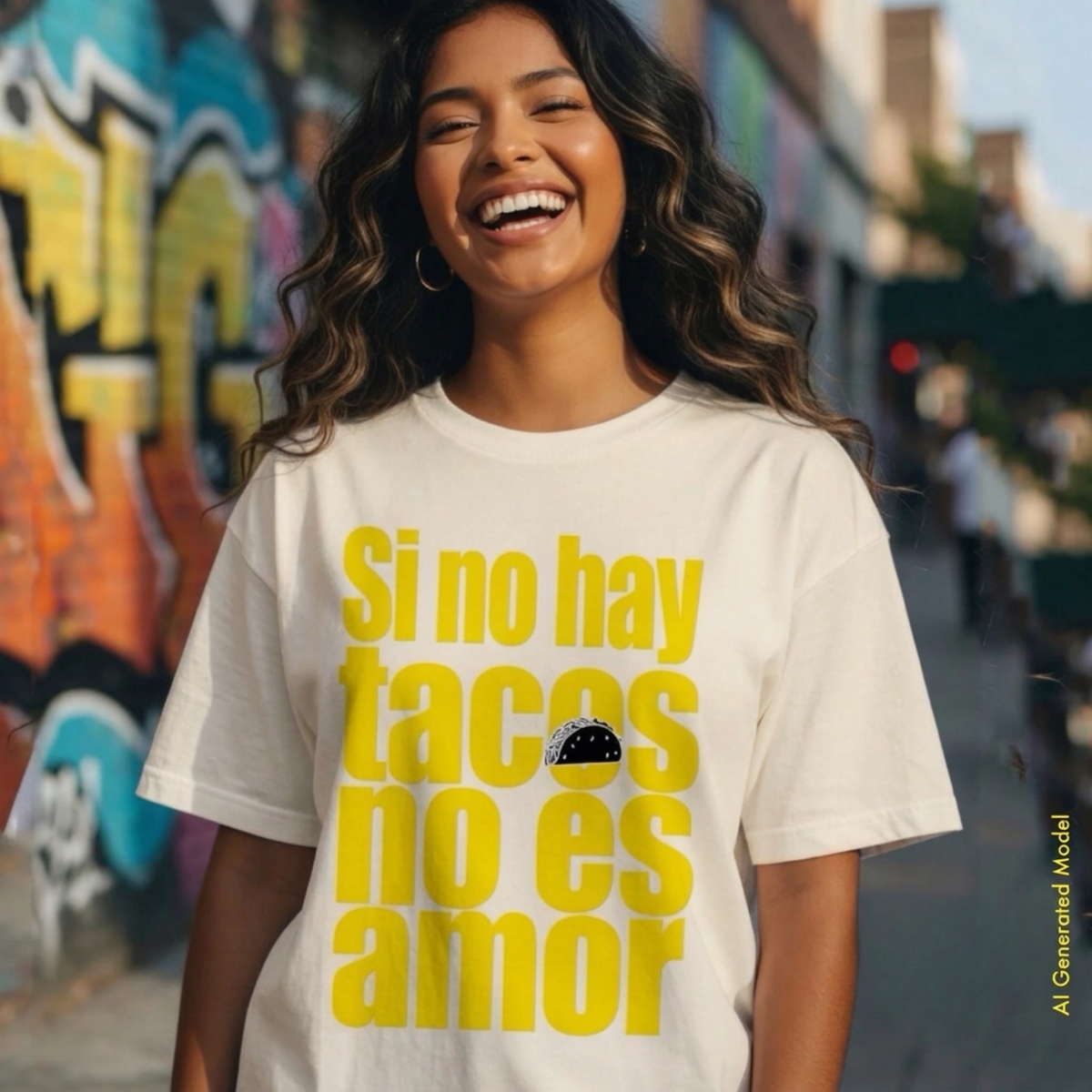 Si no hay tacos, no es amor - On Trend Style Relaxed Fit Tee