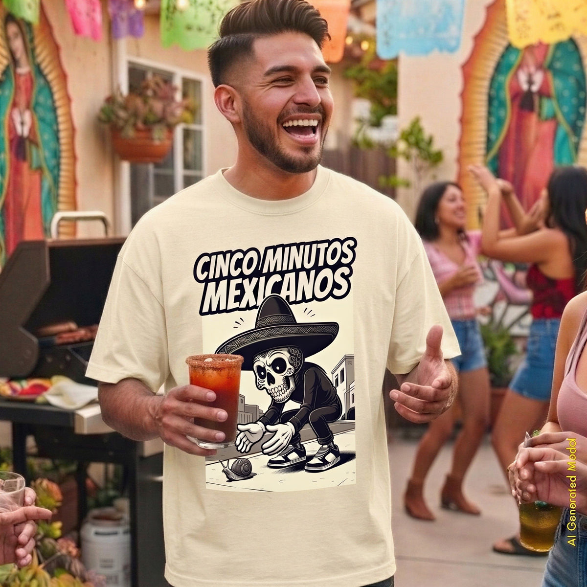 Cinco Minutos Mexicanos - Flaco Toon Relaxed Fit Tee