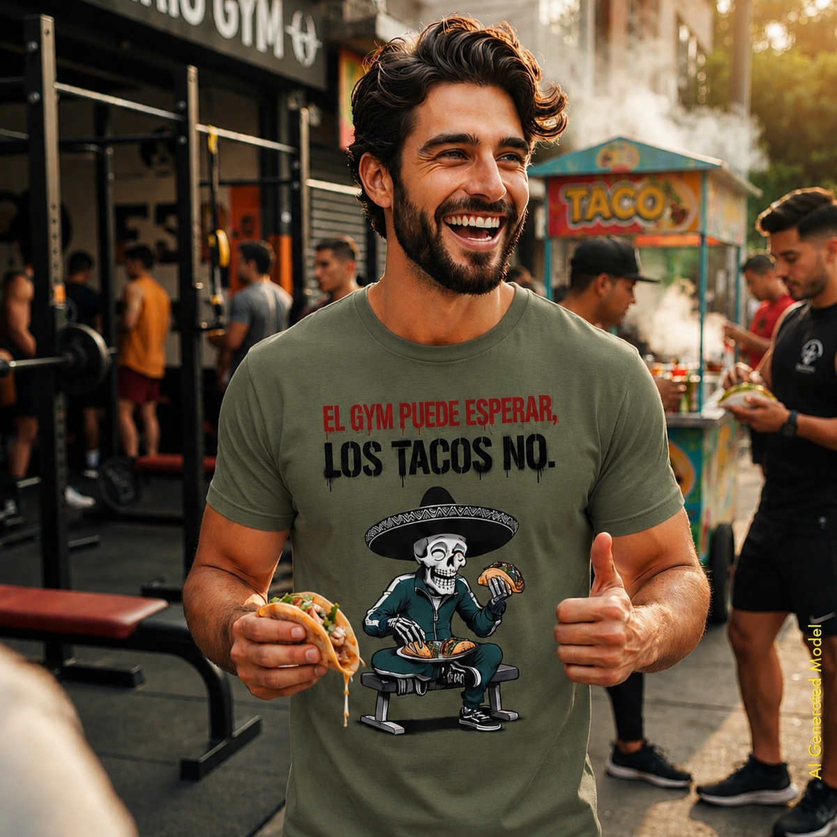 El Gym Puede Esperar, Los Tacos No - Flaco Hueso Classic Fit Tee