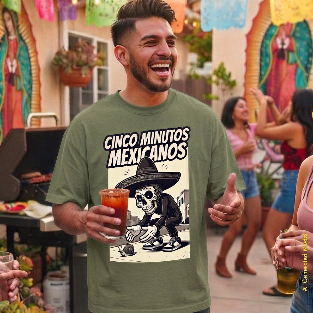 Cinco Minutos Mexicanos - Flaco Toon Relaxed Fit Tee