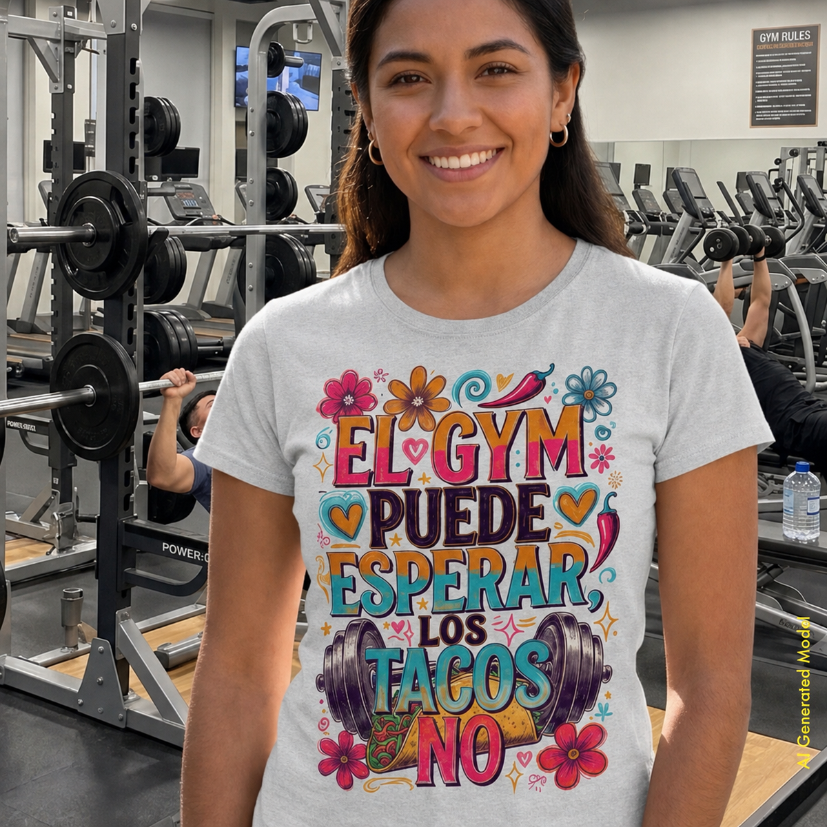 El Gym Puede Esperar, Los Tacos No - A Mano Style Classic Fit tee