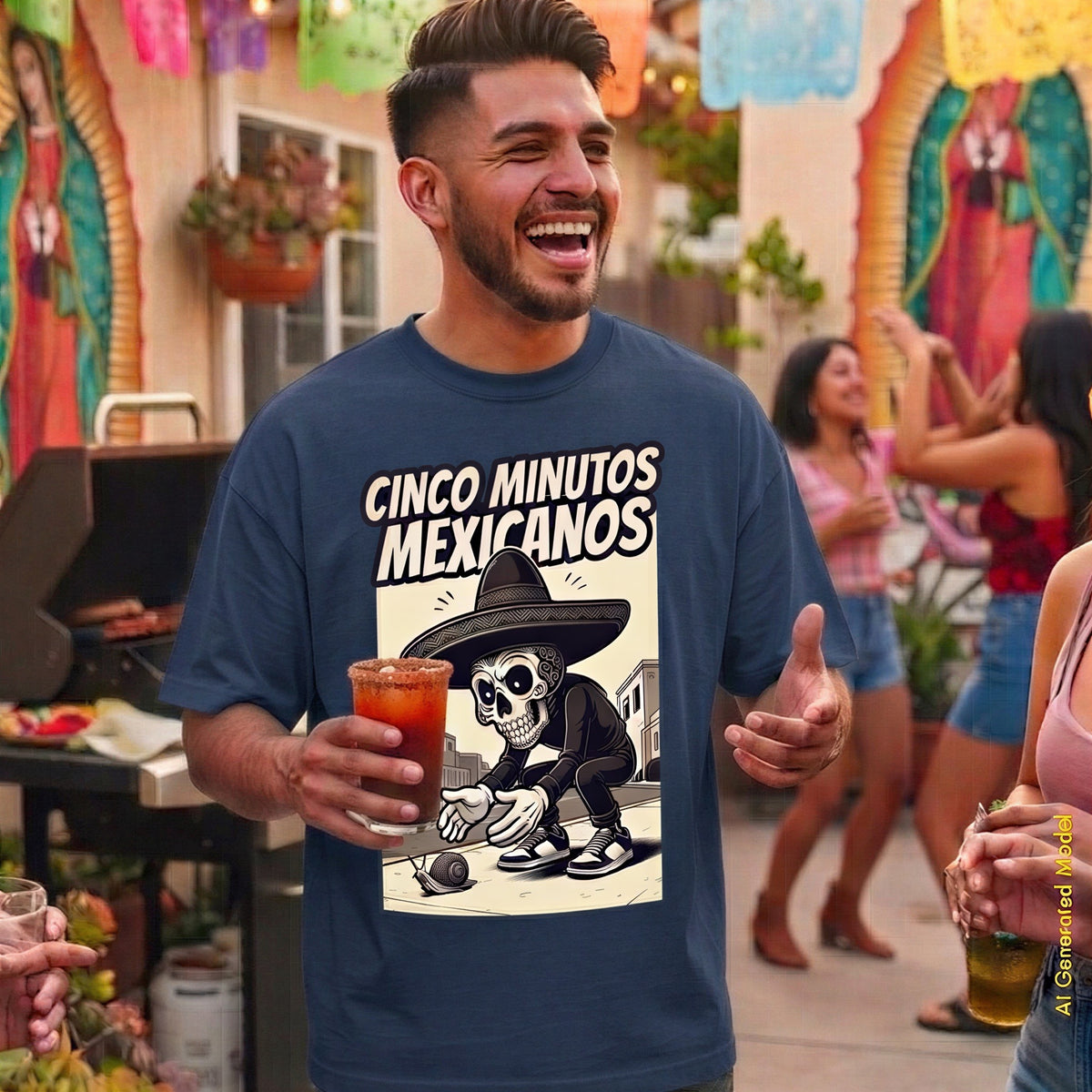 Cinco Minutos Mexicanos - Flaco Toon Relaxed Fit Tee