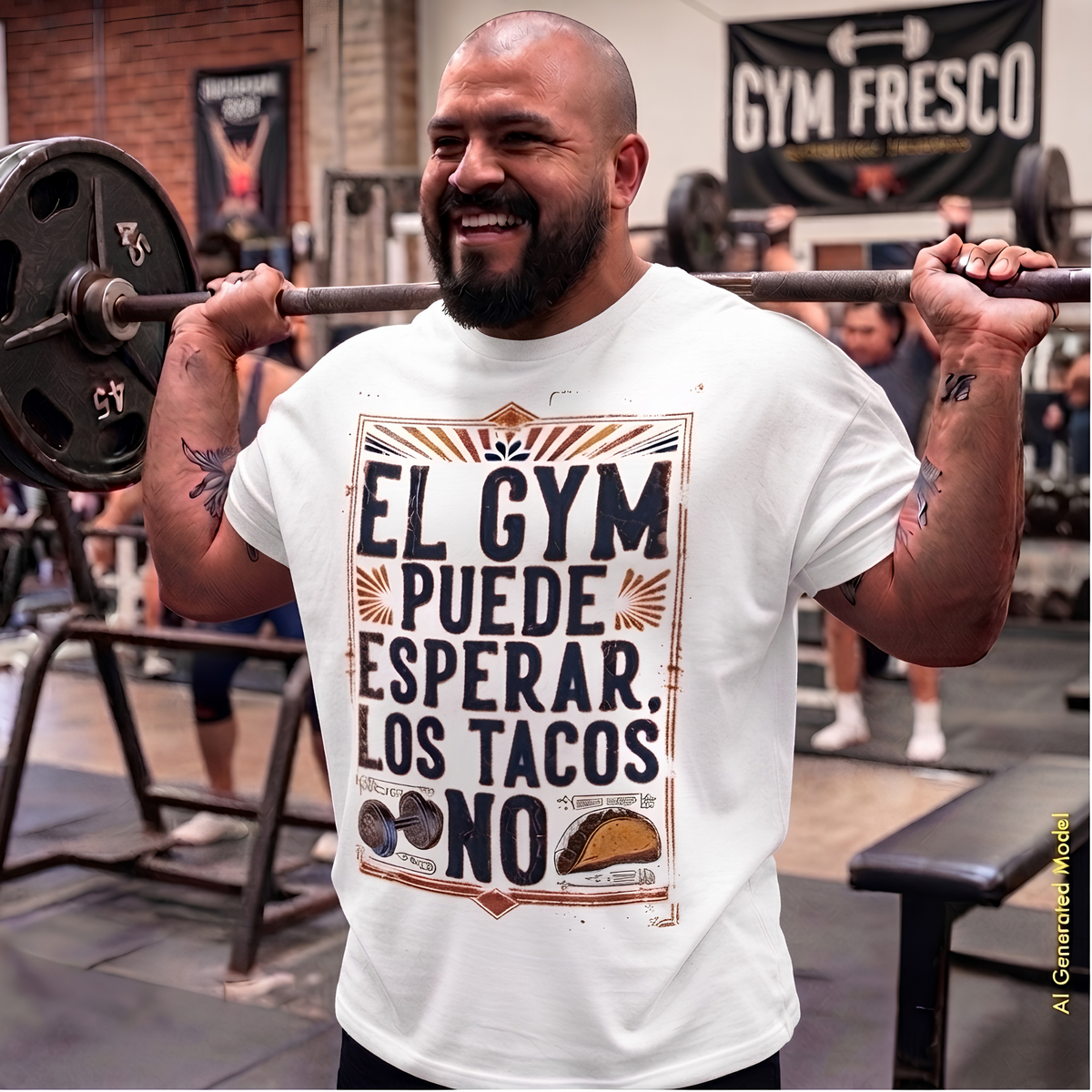 El Gym Puede Esperar, Los Tacos No - Vintage Style Relaxed Fit Tee