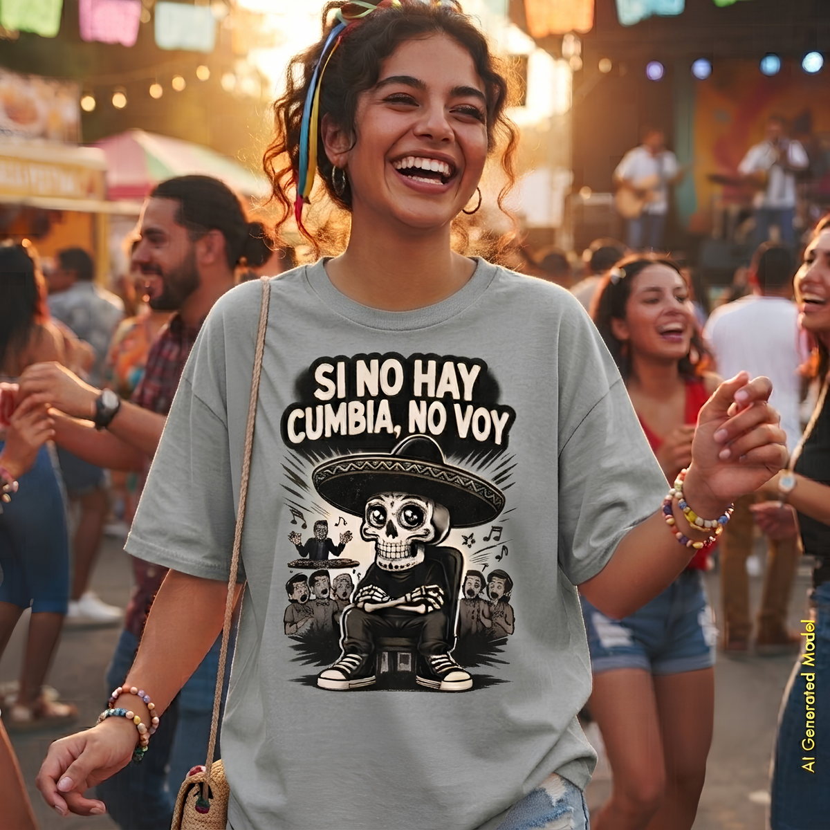 Si No Hay Cumbia, No Voy - Flaco Toon Relaxed Fit Tee