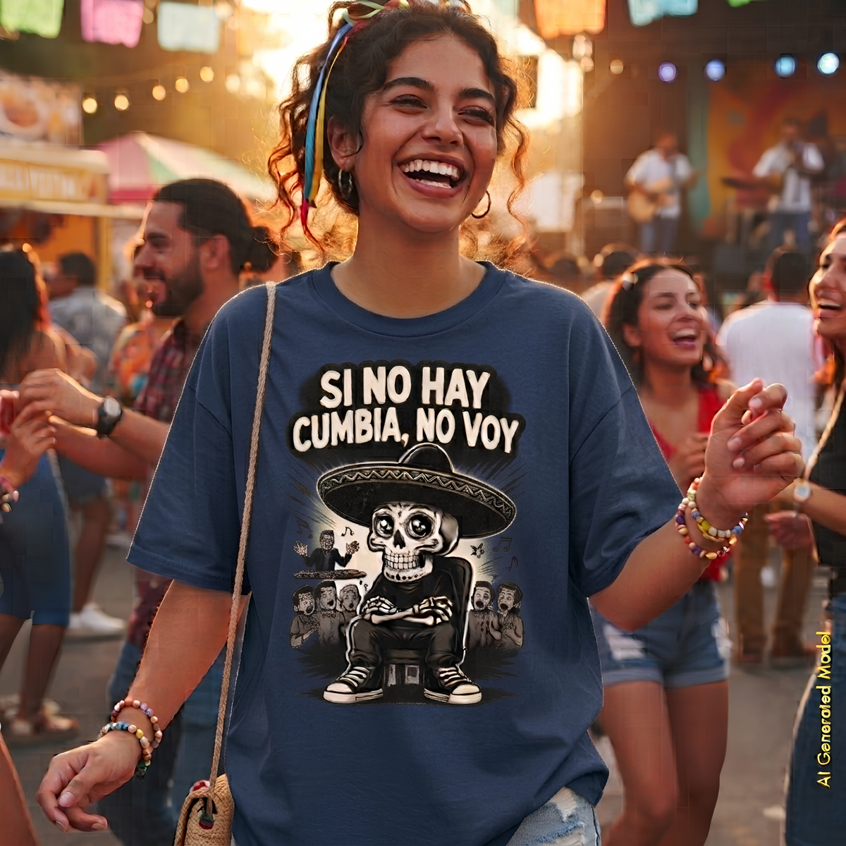 Si No Hay Cumbia, No Voy - Flaco Toon Relaxed Fit Tee