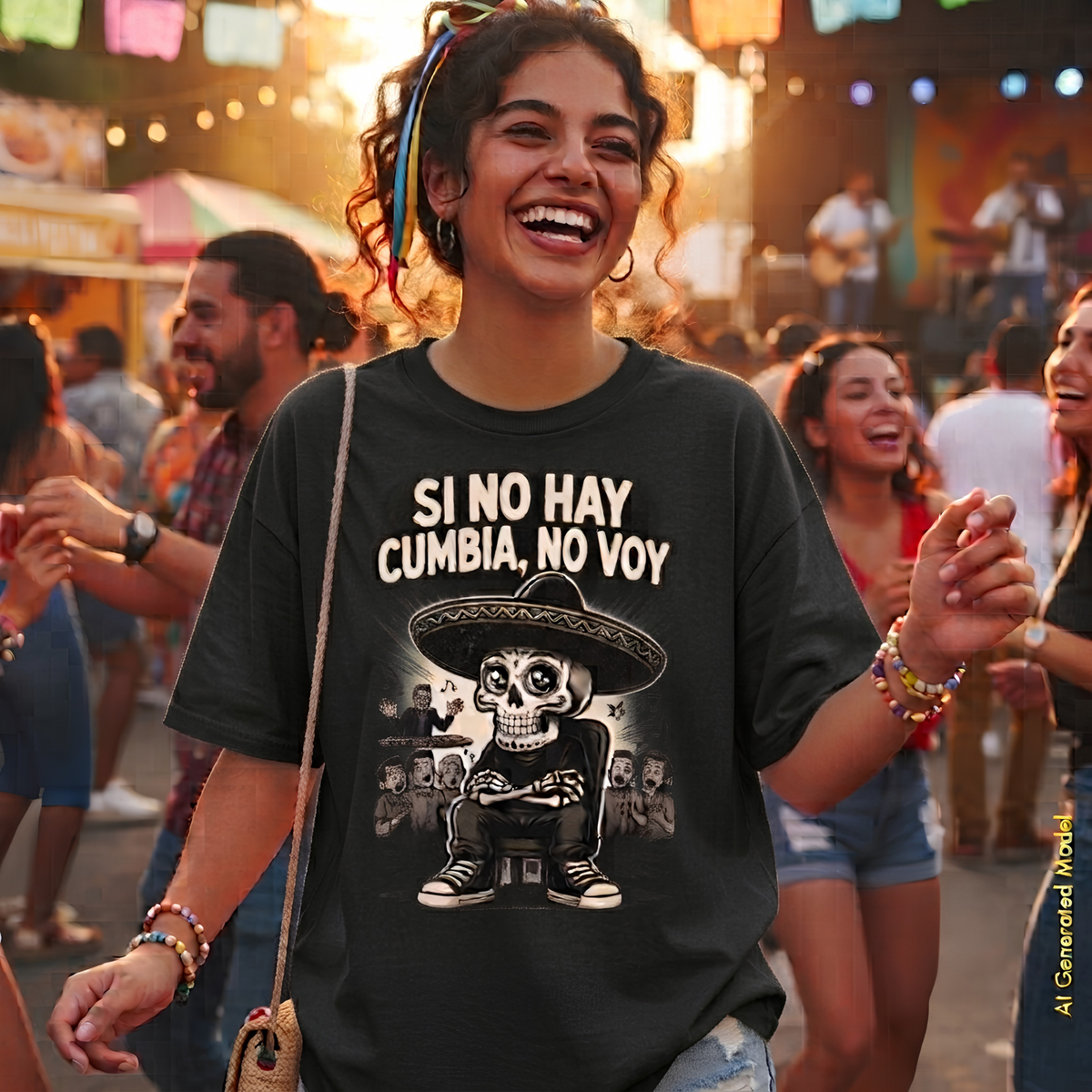 Si No Hay Cumbia, No Voy - Flaco Toon Relaxed Fit Tee