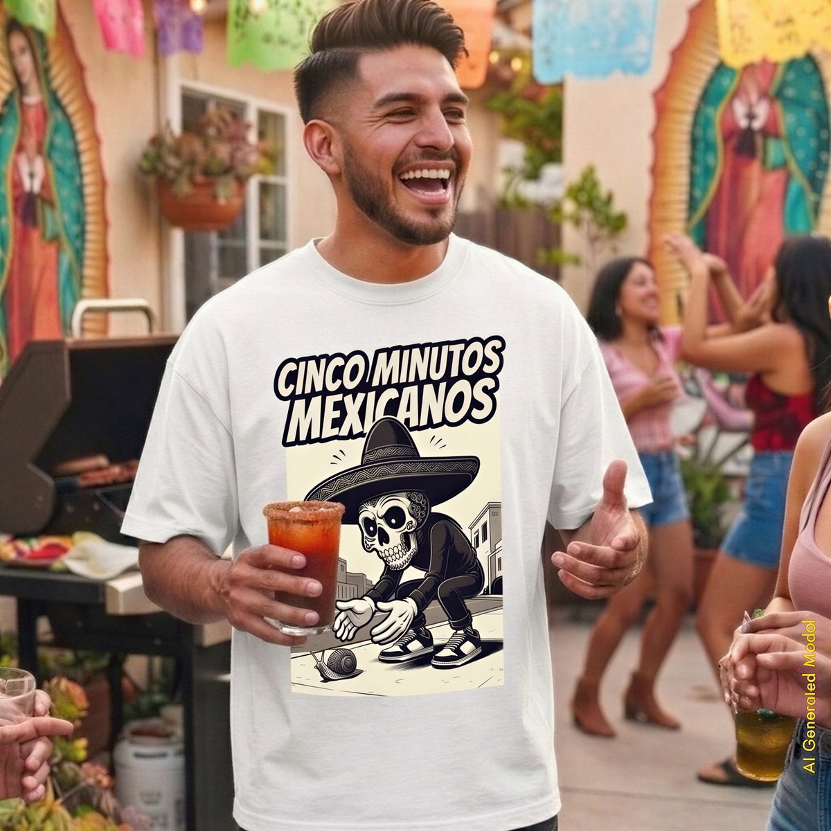 Cinco Minutos Mexicanos - Flaco Toon Relaxed Fit Tee