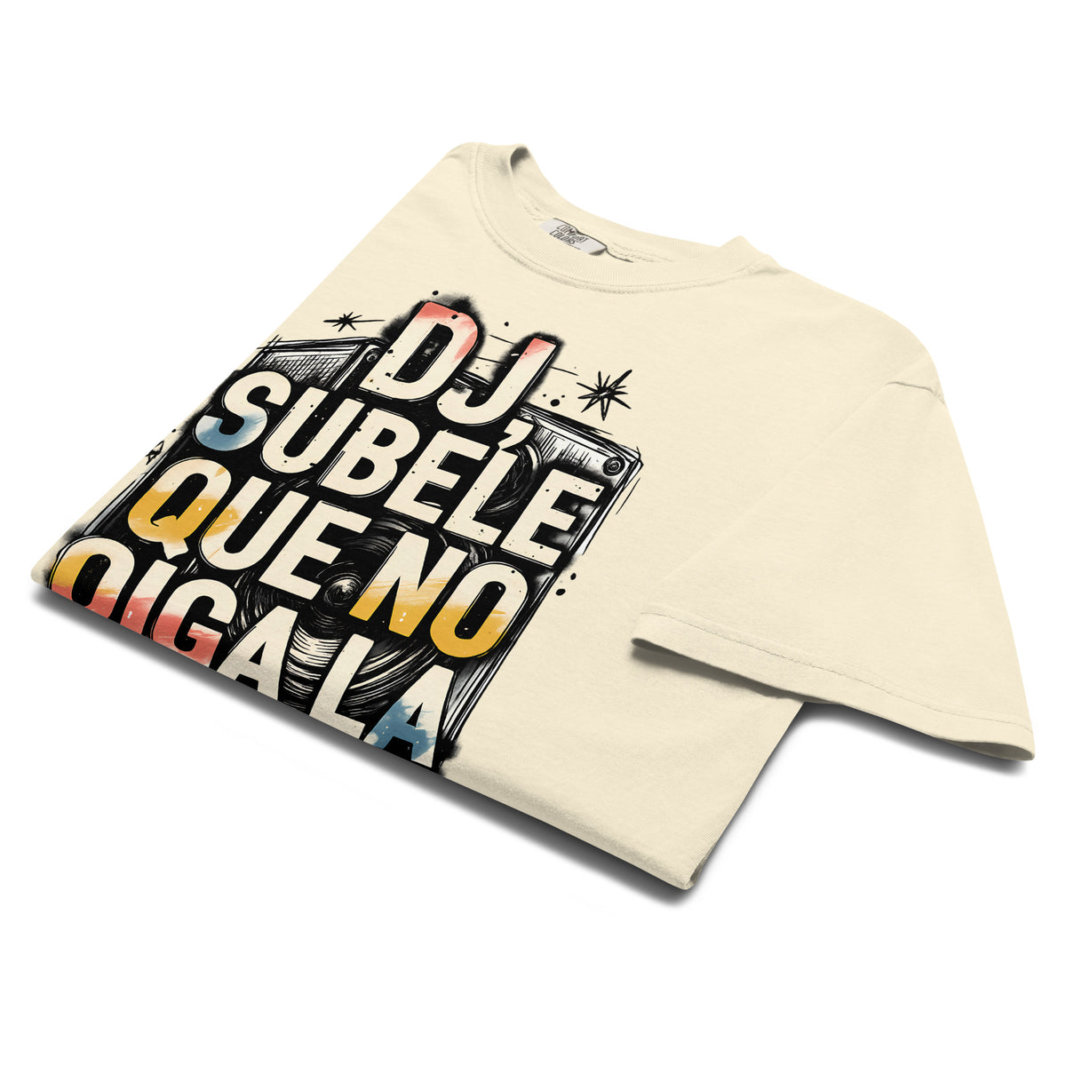 DJ Súbele que no oiga la peda - A Mano Style Relaxed Fit Tee