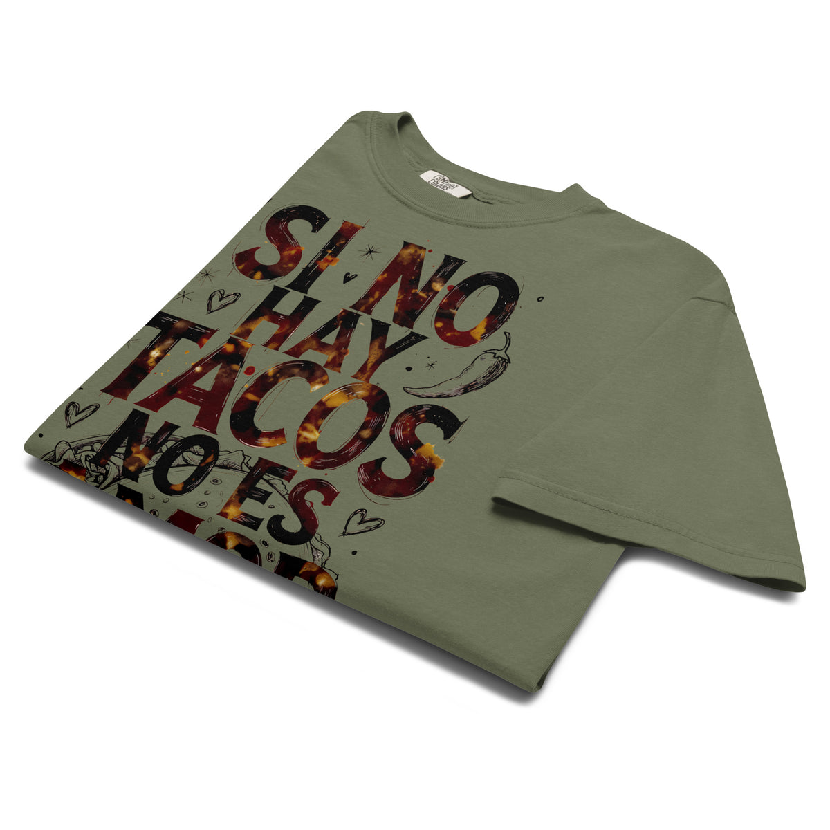 Si no hay tacos, no es amor - A Mano Style Relaxed Fit Tee