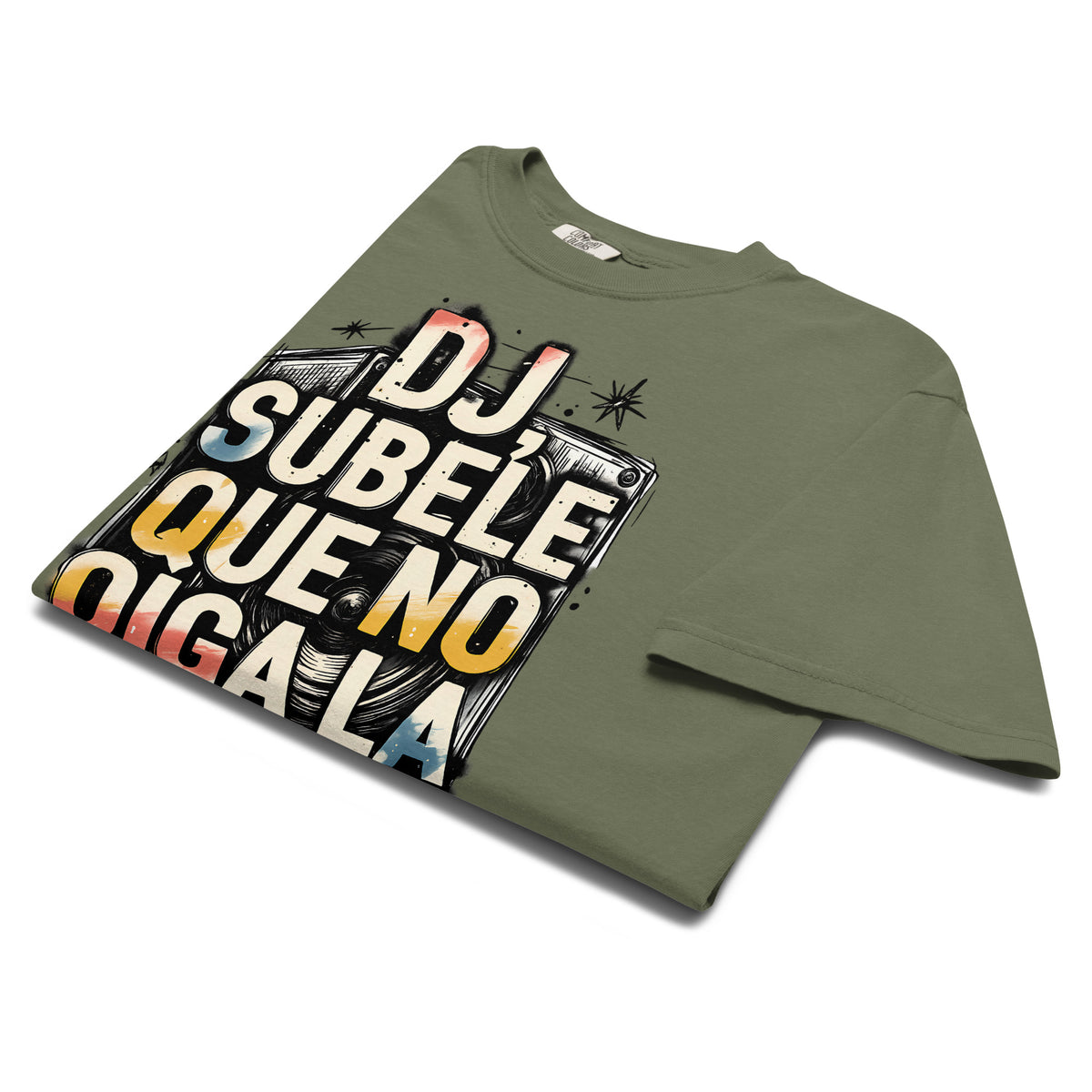 DJ Súbele que no oiga la peda - A Mano Style Relaxed Fit Tee