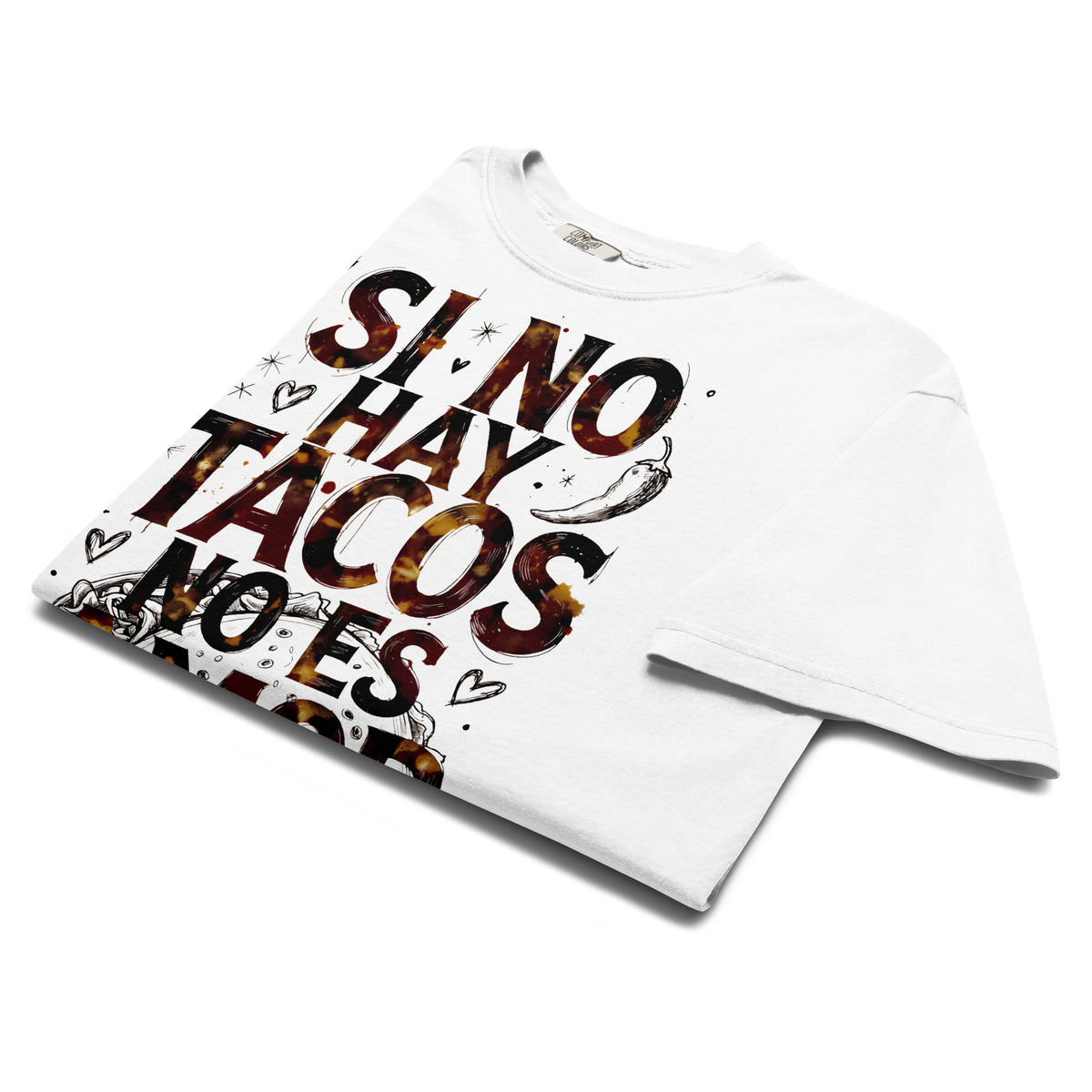 Si no hay tacos, no es amor - A Mano Style Relaxed Fit Tee