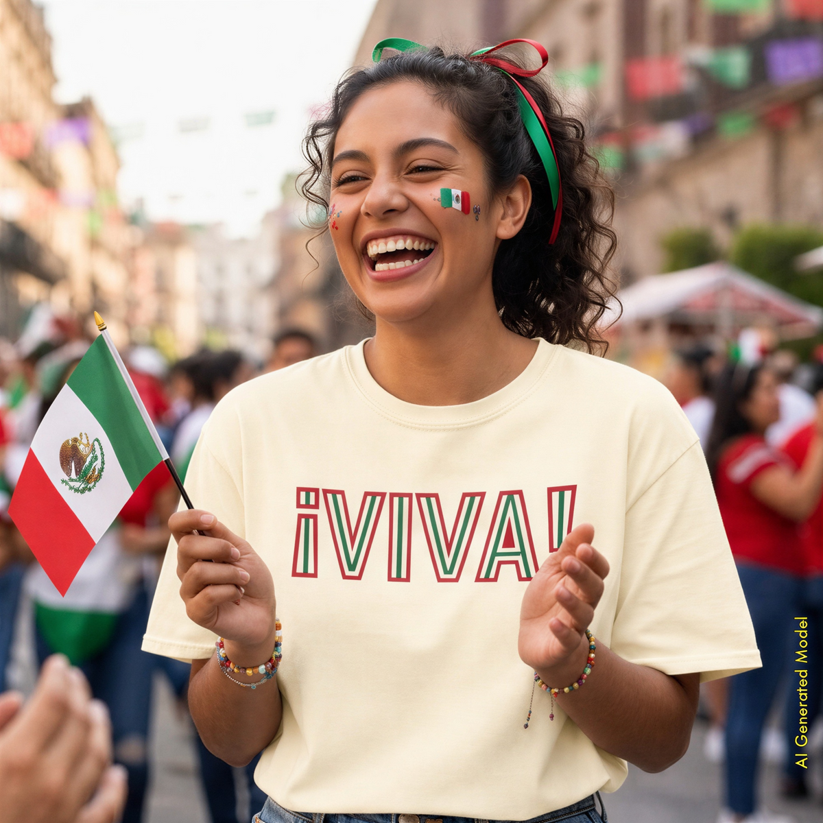 ¡VIVA! Mexican Independence Day - Ivory Unisex Relaxed Fit Tee