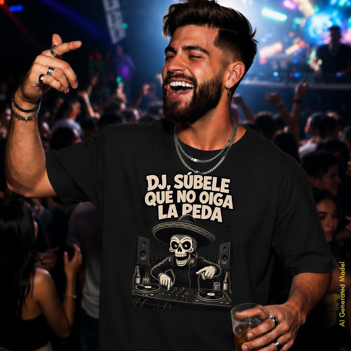 DJ Súbele, Que No Oiga La Peda - Flaco Toon Relaxed Fit Tee
